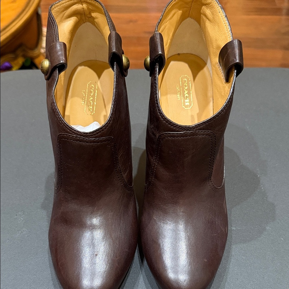 Coach Dark Brown Ankle Booties